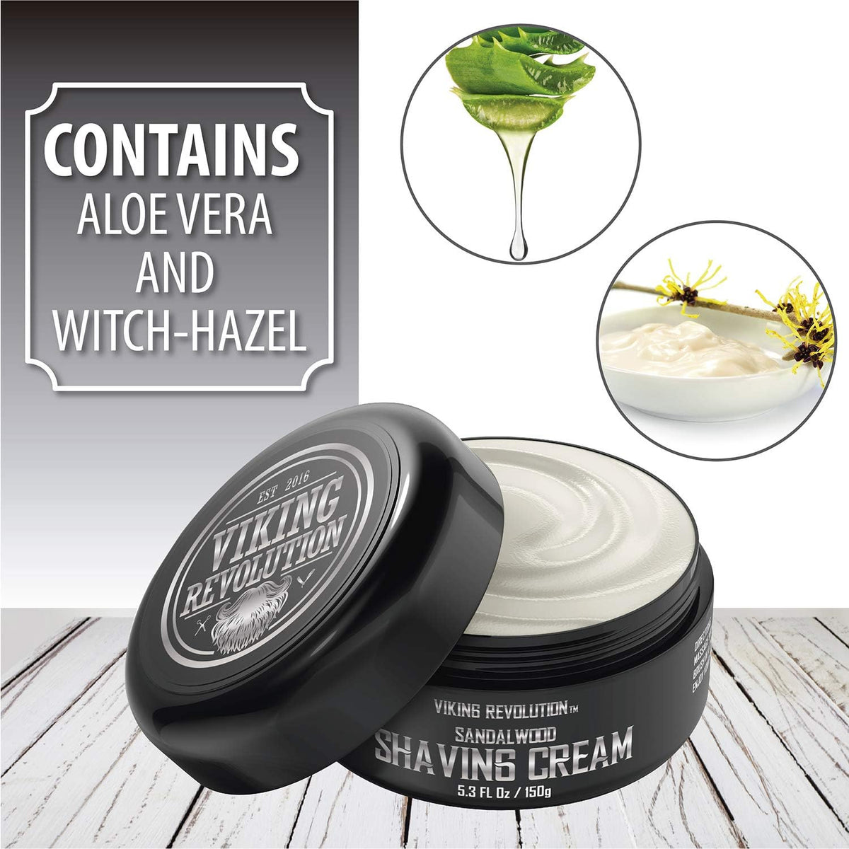 Viking Revolution Shaving Cream for Men, Sandalwood, 5.3 oz - view 6