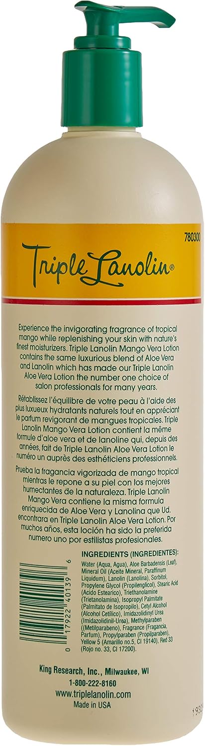 Triple Lanolin Mango Vera Hand and Body Lotion 590ml (20 oz) - view 2