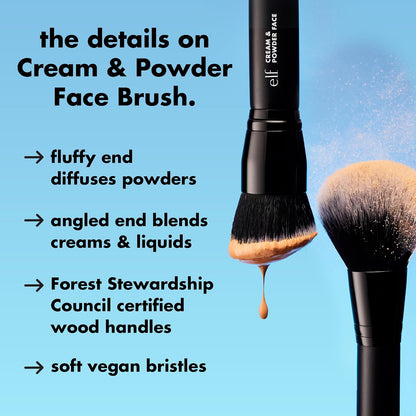 e.l.f. Dual-Ended Cream + Powder Makeup Brush - view 3