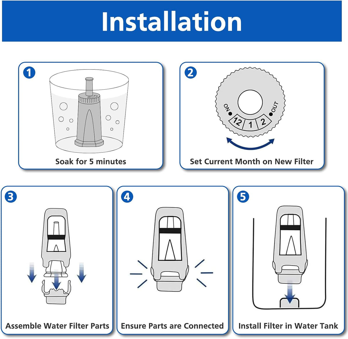 isinlive Water Filter Replacement for Breville Espresso Machines, 4 Pack - view 4