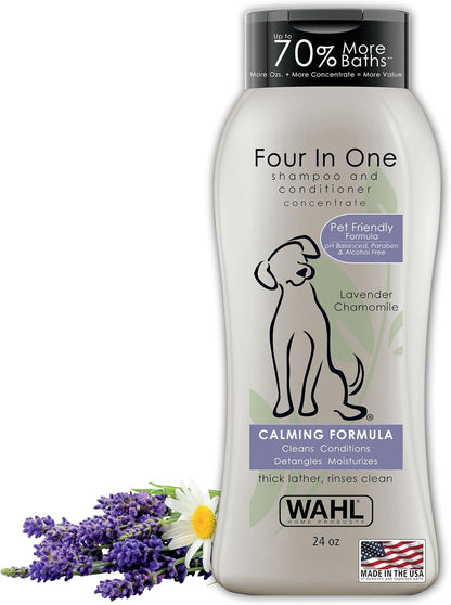 Wahl 4-in-1 Calming Dog Shampoo, Lavender Chamomile, 24 oz