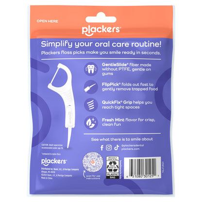 Plackers Gentle Line Floss Picks, Fresh Mint, 150 Count - view 2