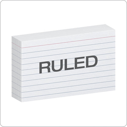 Oxford Heavyweight Ruled Index Cards, 3 x 5 Inch, White, 100 Pack - view 4
