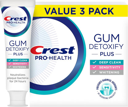 Crest Pro-Health Gum Detoxify Plus Toothpaste, 4.5 oz, Pack of 3