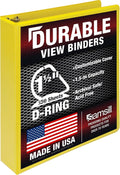 Samsill Durable 3.8 cm (1.5 Inch) D Ring Binder, Clear View Cover, Yellow