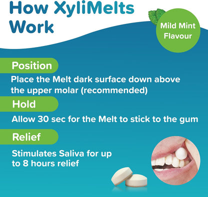 XyliMelts Dry Mouth Relief Discs Mint 80 Count - view 6