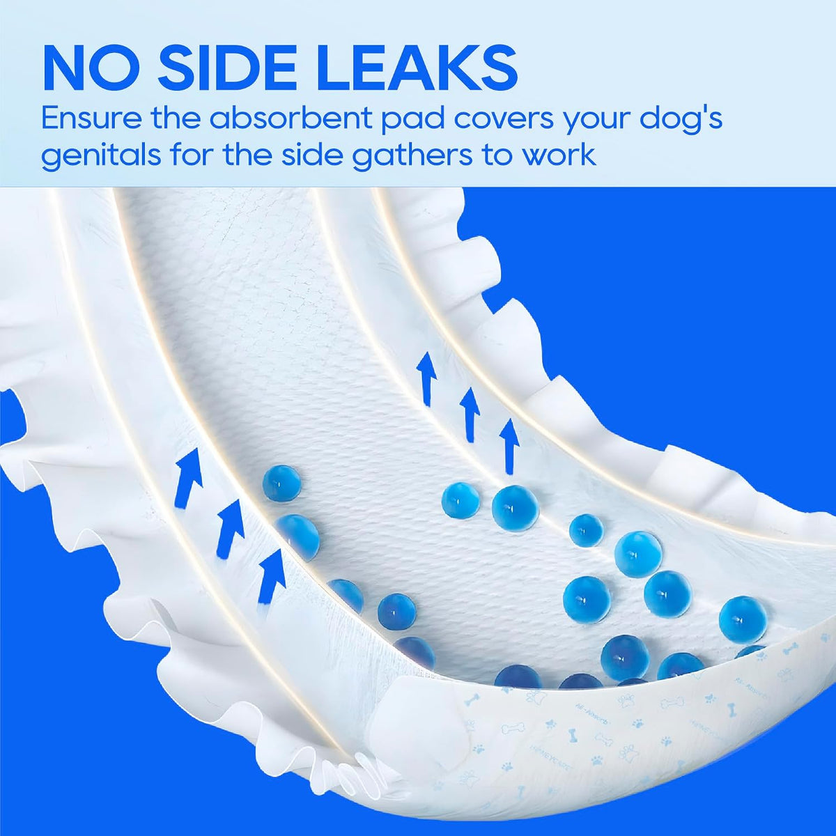 Honey Care All-Absorb A24 Disposable Male Dog Wraps, Large, 50 Count - view 5