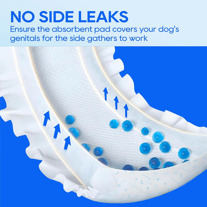 Honey Care All-Absorb A24 Disposable Male Dog Wraps, Large, 50 Count - view 5