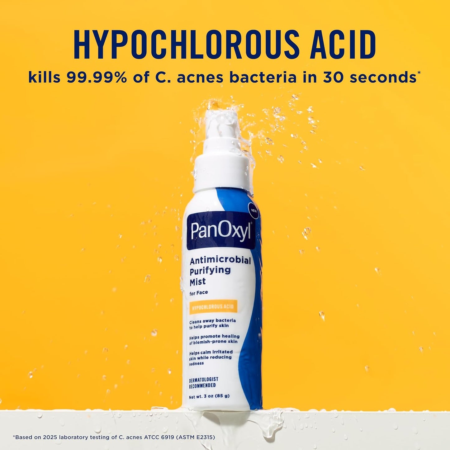 PanOxyl Antimicrobial Purifying Mist, Hypochlorous Acid, 3oz (89ml)