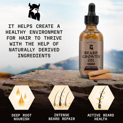 Striking Viking Beard Oil with Biotin, Sandalwood, 2 fl oz (60 ml) - view 5