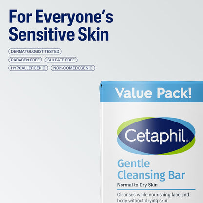 Cetaphil Gentle Cleansing Bar, 4.5 oz, Pack of 3 - view 6