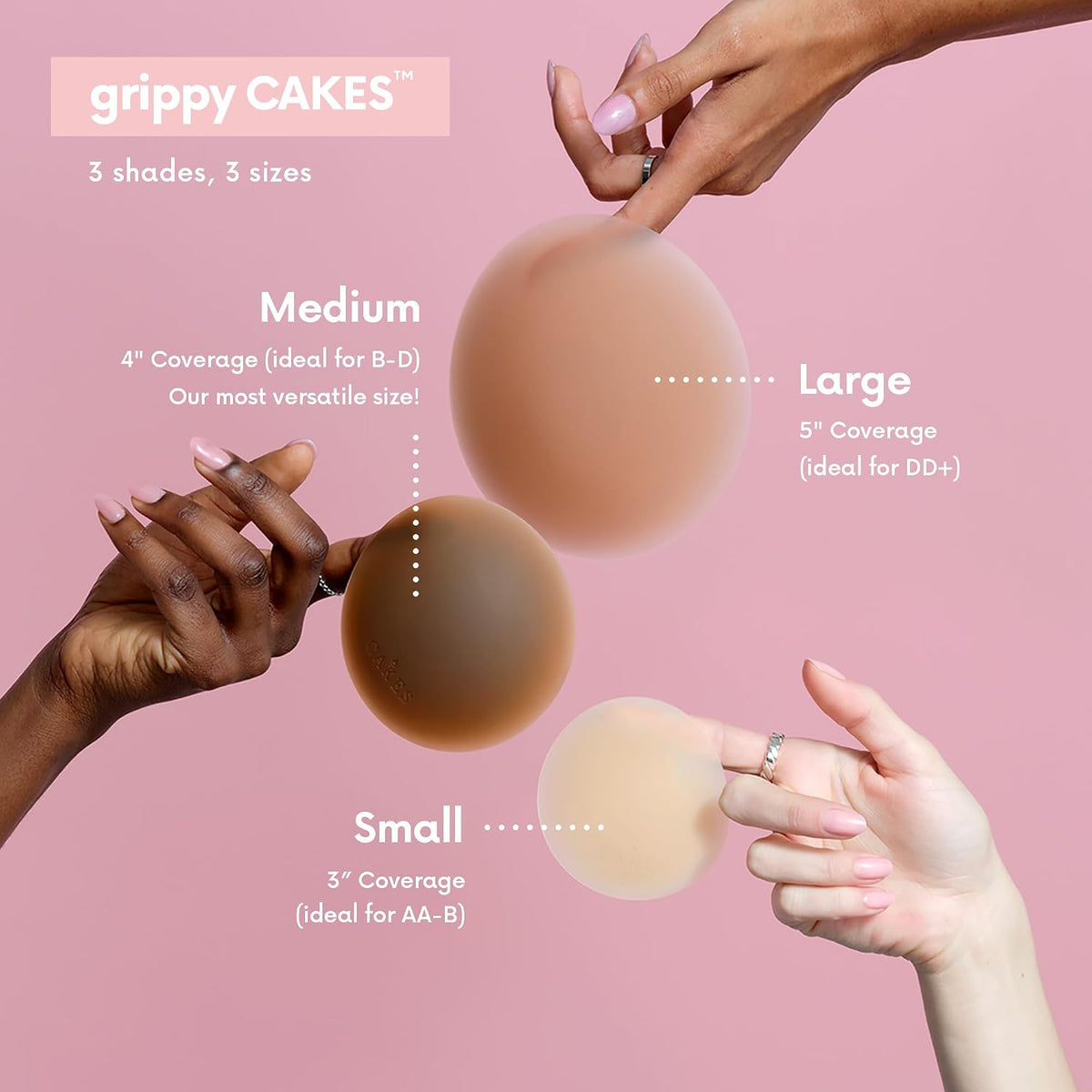 CAKES Body Non-Adhesive Circle Nipple Covers, Reusable Silicone - view 6