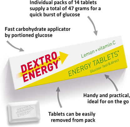 Dextro Energy Lemon Glucose Tablets 14 Count (Pack of 24) - view 3