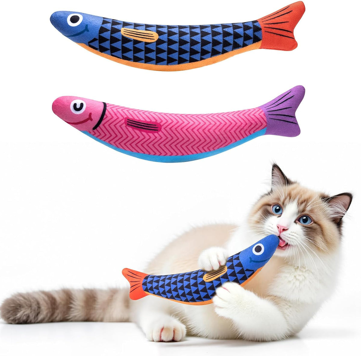 PetBusy Catnip and Silvervine Fish Kicker Cat Toy — product view