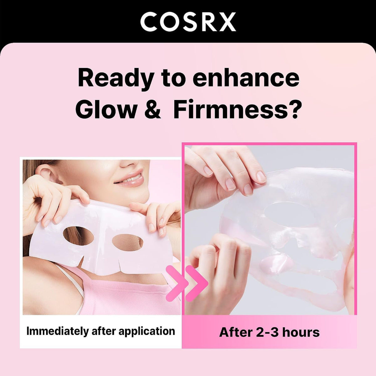 COSRX Peptide Collagen Lifting Glow Hydrogel Face Masks, Pack of 3 — alternate product view