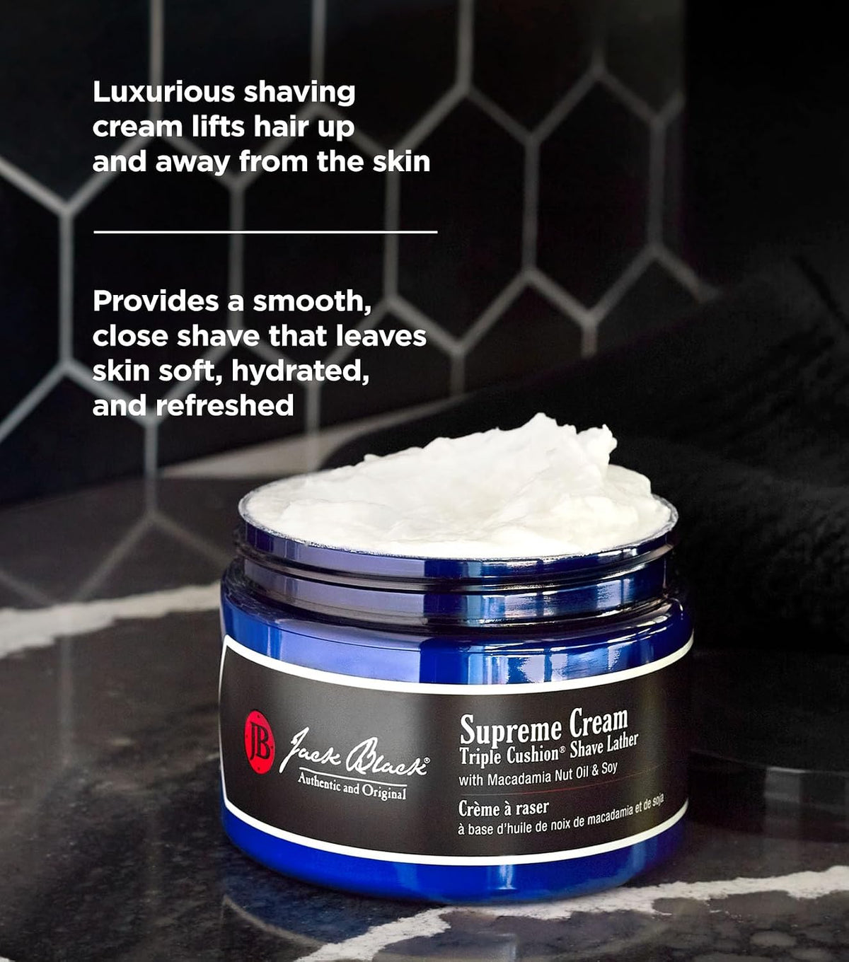 Jack Black Supreme Cream Triple Cushion Shave Lather 9.5 oz - view 2