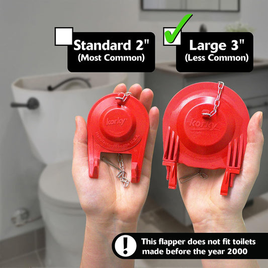 Korky Large 3-Inch Premium Toilet Flapper (3060BP) - view 2