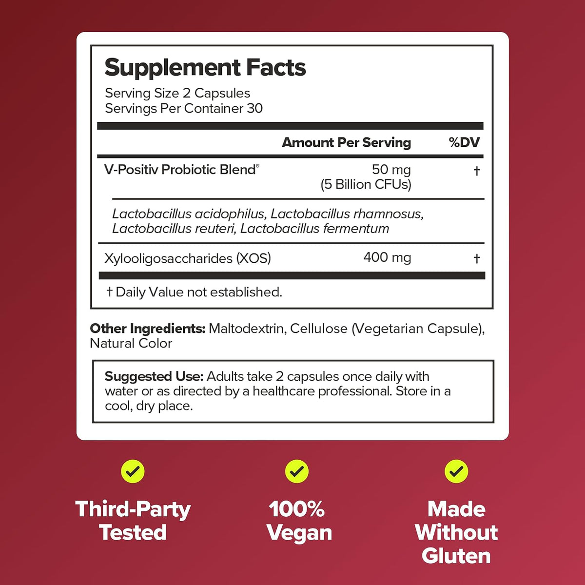 O Positiv URO Vaginal Probiotics for Women, 1-Month Supply - view 6