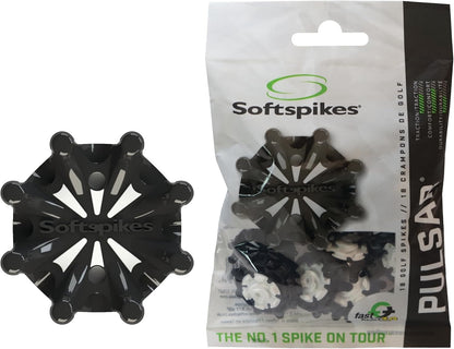 Softspikes Pulsar Golf Cleats Fast Twist 3.0, 18 Count, Black