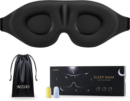 MZOO Memory Foam Sleep Mask, Light Blocking, Adjustable Strap