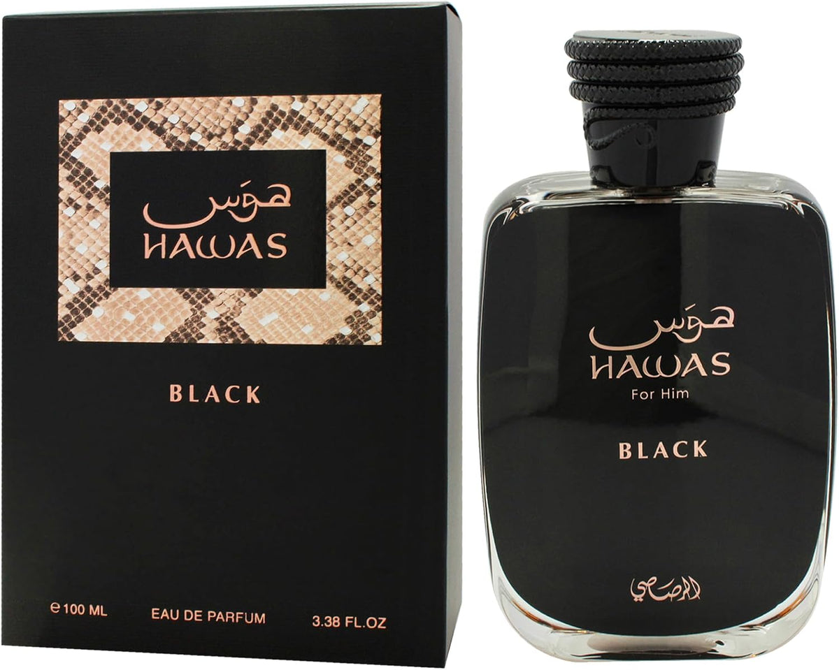 Rasasi Hawas Black Eau de Parfum Spray for Men, 3.38 oz - view 5