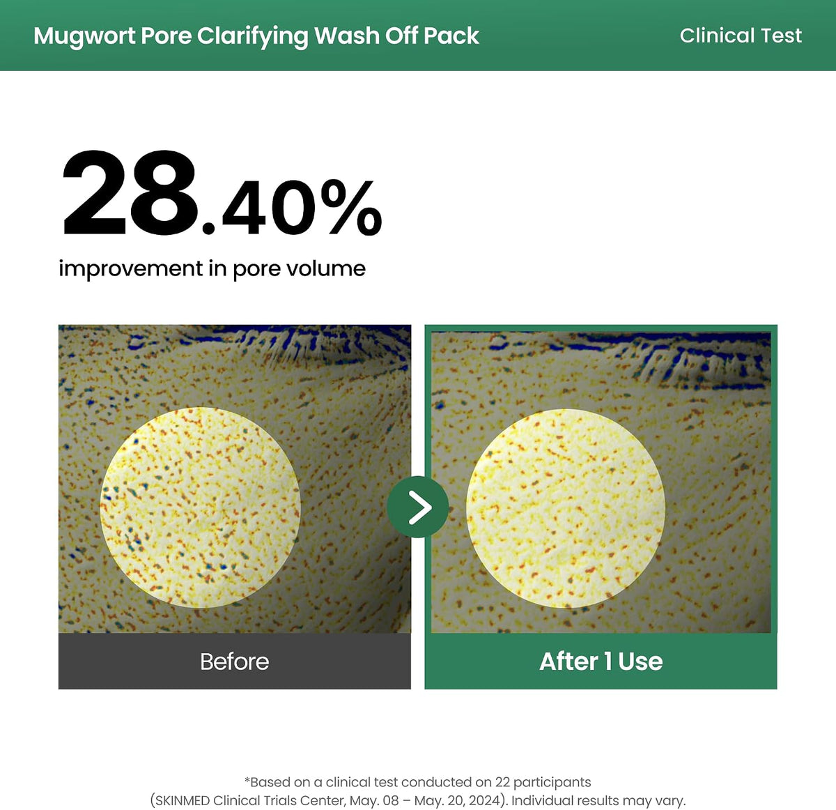 AXIS-Y Mugwort Pore Clarifying Wash Off Pack Face Mask 3.38 fl oz - view 5