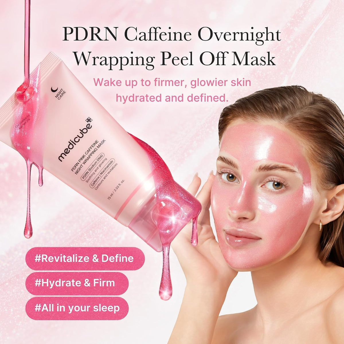 medicube PDRN Caffeine Overnight Wrapping Peel-Off Mask - view 3
