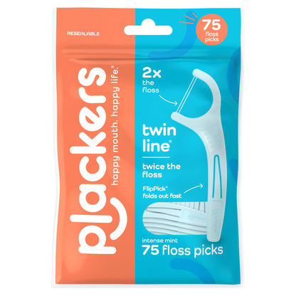 Plackers Twin-Line Advance Cleaning Dental Floss Picks