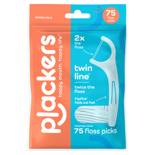 Plackers Twin-Line Advance Cleaning Dental Floss Picks