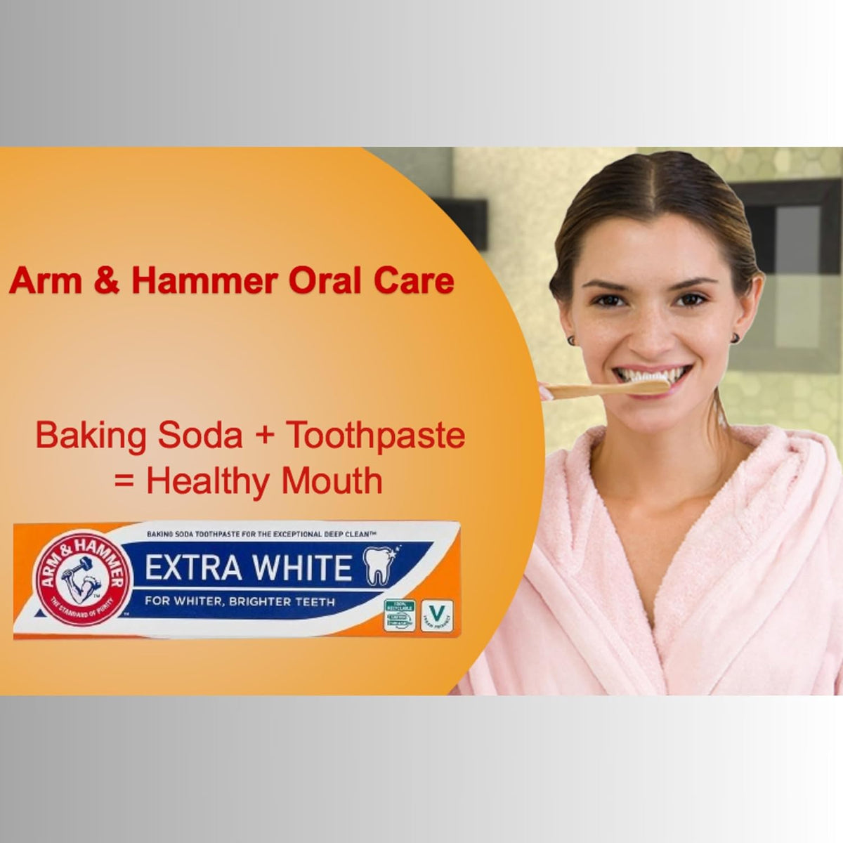 Arm & Hammer Extra White Baking Soda Toothpaste, 12 x 125 g - view 3