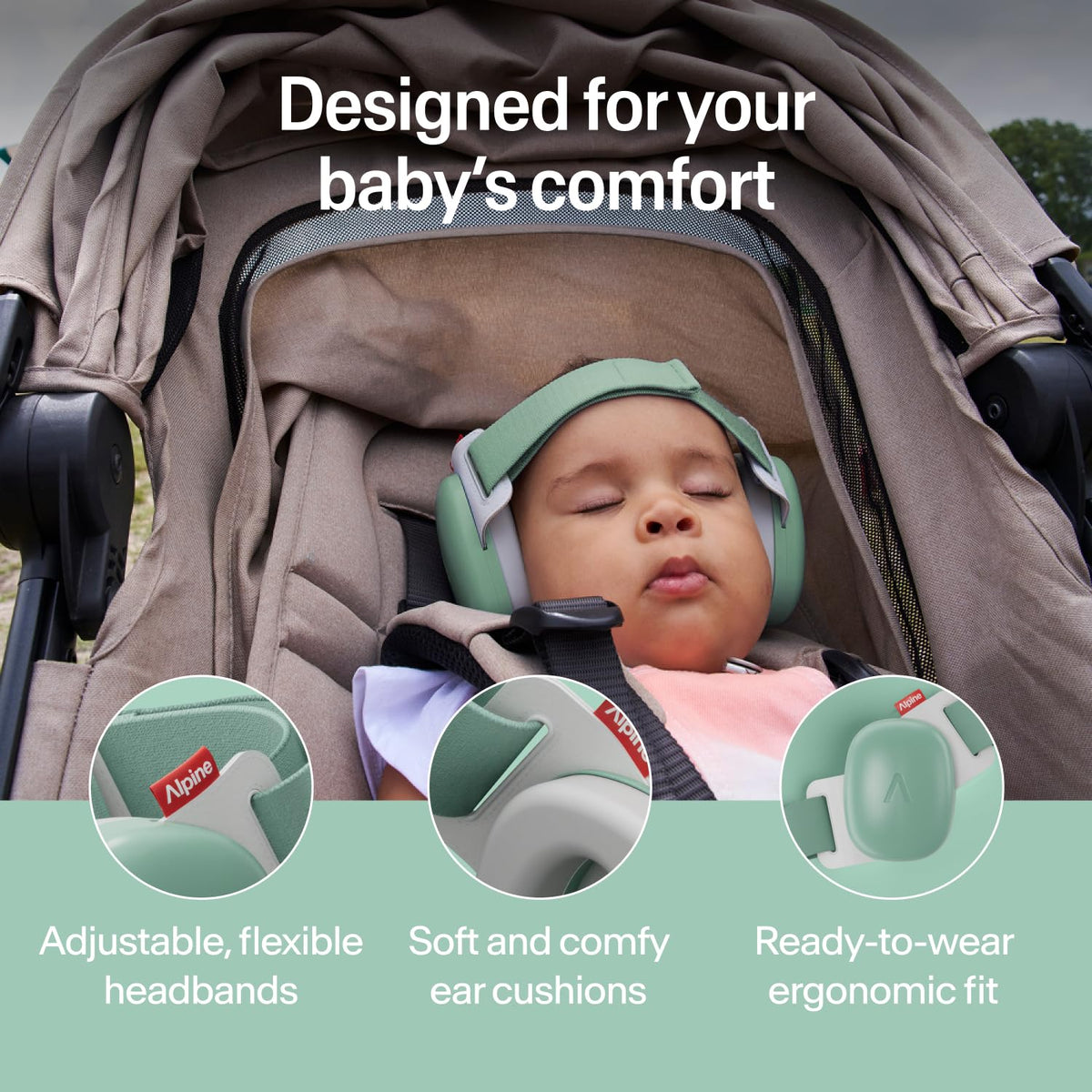 Alpine Muffy Baby Ear Muffs for Babies and Toddlers, Up to 5 Years - view 3
