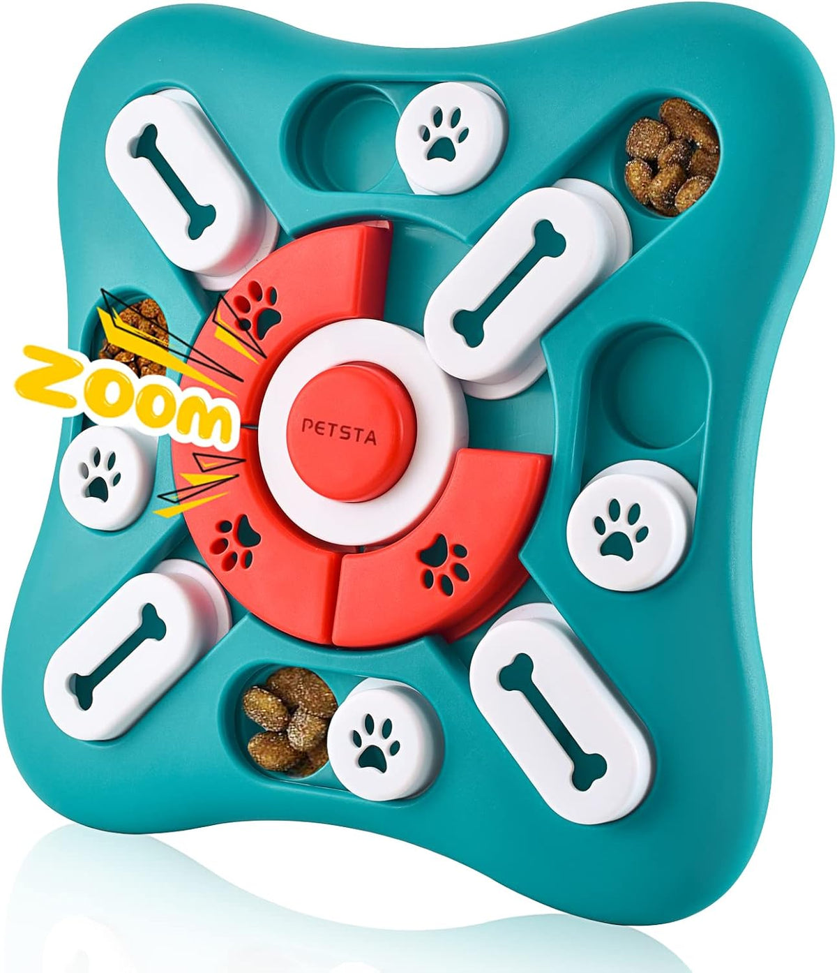PETSTA Dog Puzzle Treat Dispensing Toy, 10 Inch, Slow Feeder