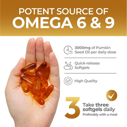 HighAtlas Pumpkin Seed Oil Softgels 200 Count (3000 mg Per Serving) - view 2