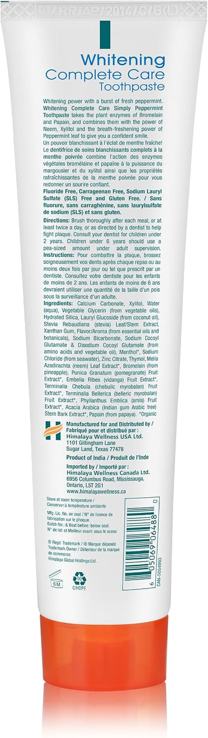 Himalaya Complete Care Whitening Toothpaste, Peppermint 5.29 oz, Pack of 2 - view 3