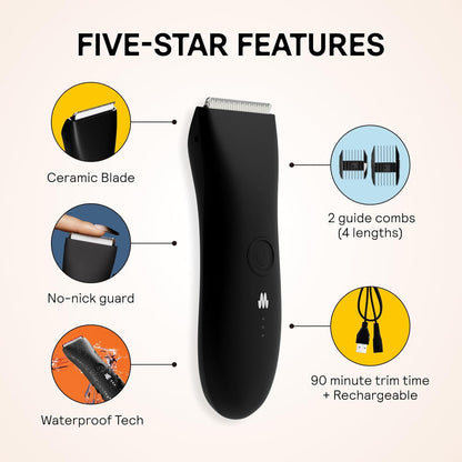 MERIDIAN The Trimmer Original Body Hair Trimmer, Onyx - view 3