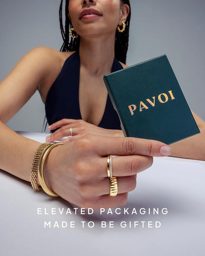 PAVOI Statement Huggie Earrings, 925 Silver Post, 14K Gold Plated - view 6