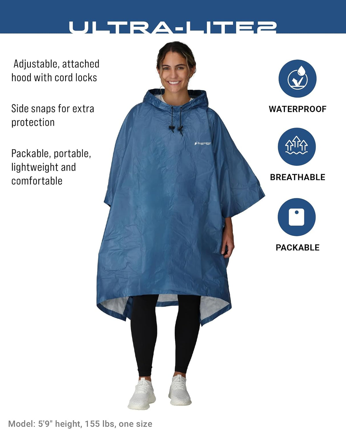 FROGG TOGGS Ultra-Lite2 Reusable Waterproof Breathable Poncho - view 2
