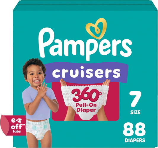 Pampers Cruisers 360 Pull-On Nappies, Size 7, 88 Count
