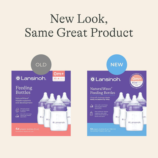 Lansinoh Anti-Colic Baby Bottles, 5 oz (150 ml), 4 Count - view 2