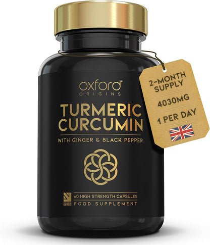 Oxford Origins Turmeric, Ginger & Black Pepper Capsules, 60 Count