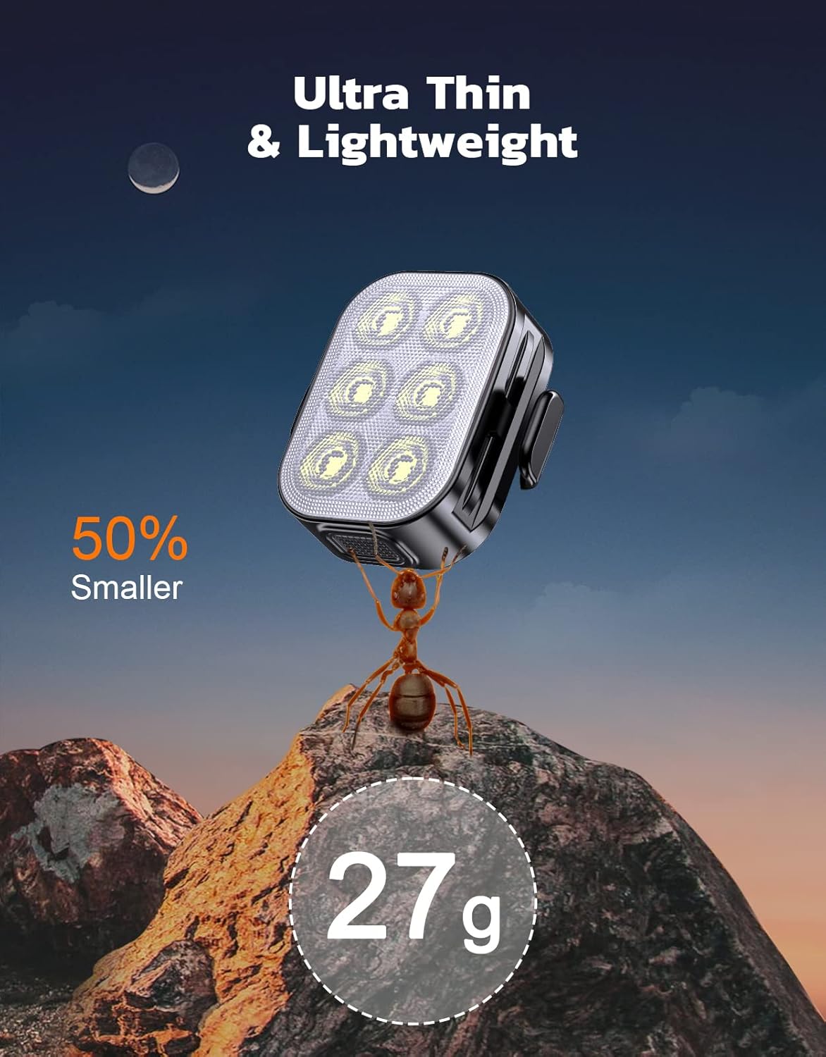 Zewdov Rechargeable Bike Light Set, Front and Rear, IP65 - view 5