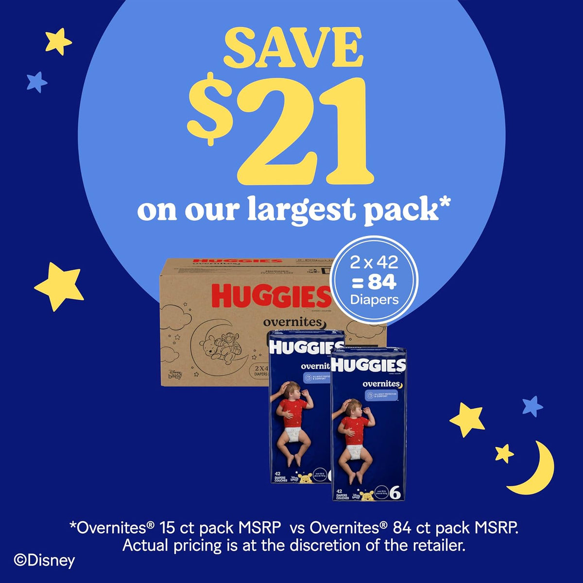 Huggies Overnites Nappies, Size 6 (35+ lbs), 42 Count - view 4
