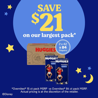 Huggies Overnites Nappies, Size 6 (35+ lbs), 42 Count - view 4