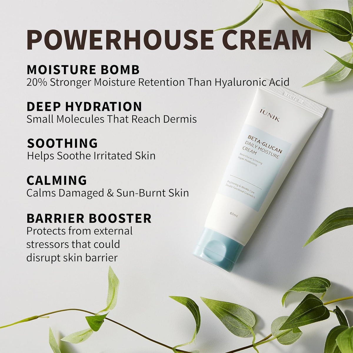 iUNIK Beta-Glucan Daily Moisturiser Cream 60ml - view 4
