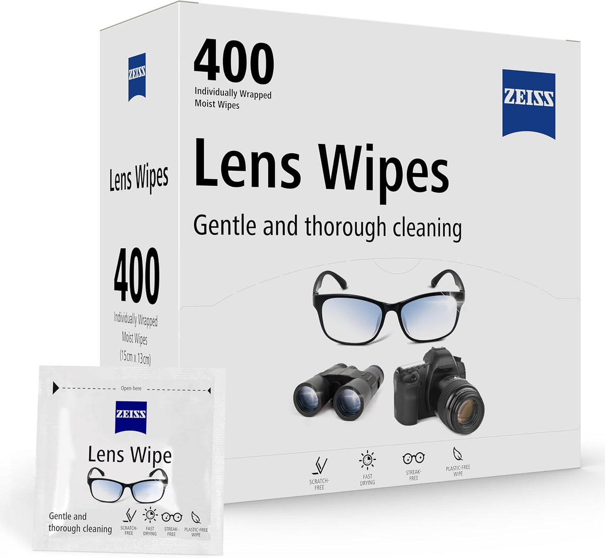 ZEISS Lens Wipes, Individually Wrapped, 400 Count — product view