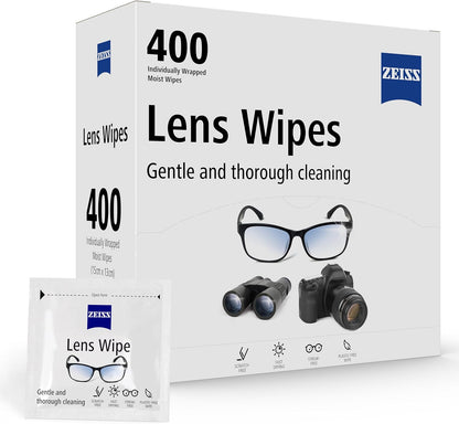 ZEISS Lens Wipes, Individually Wrapped, 400 Count