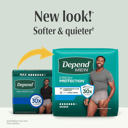 Depend Fresh Protection Incontinence Underwear for Men, XXL, 44 Count - view 3