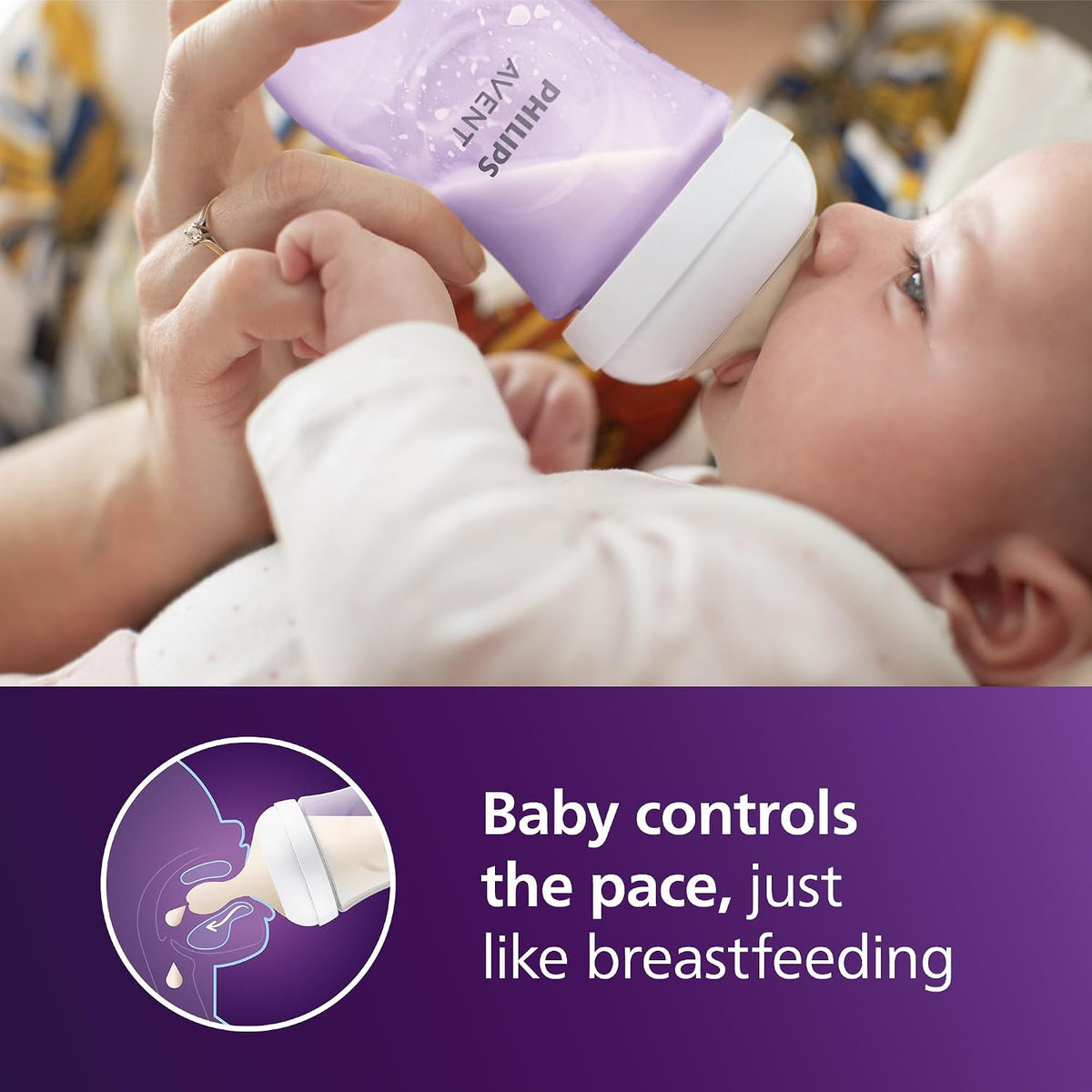 Philips Avent Natural Baby Bottles 9 oz (270 ml), Medium Flow, 4 Pack — alternate product view