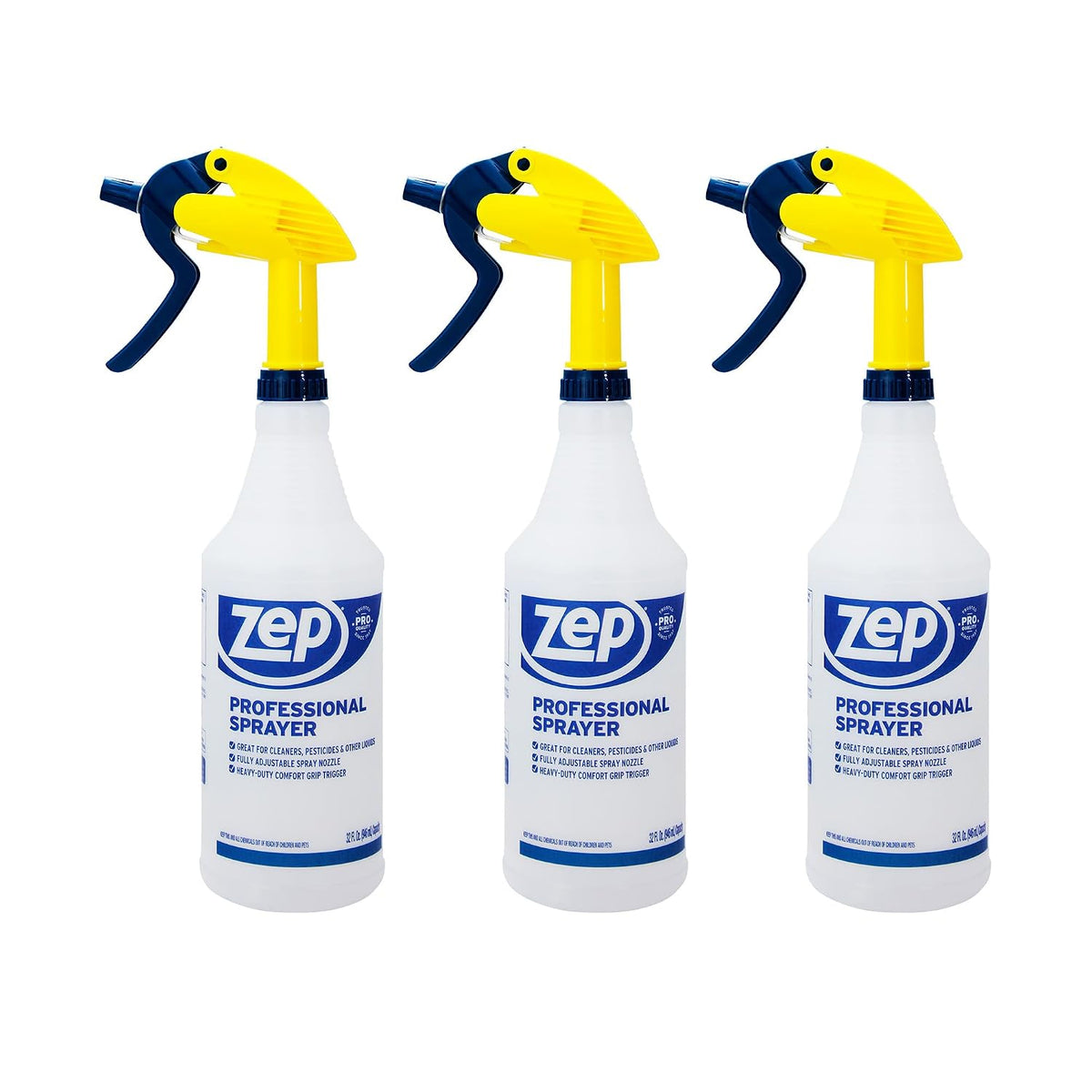 ZEP Professional Sprayer Bottle, 946 ml (32 fl oz), Pack of 3 — product view