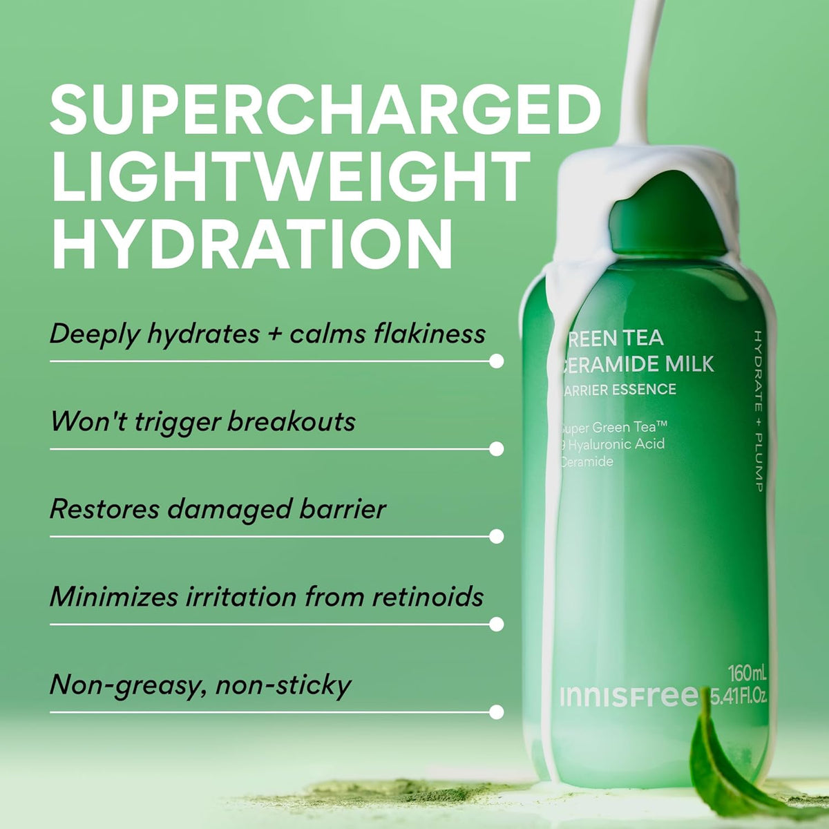 innisfree Green Tea Ceramide Milk 160ml - view 3